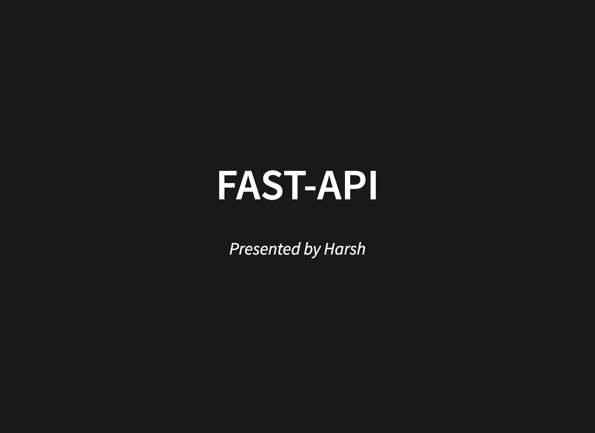 FastAPI Introduction